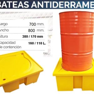 Bateas antiderrames para un tambor