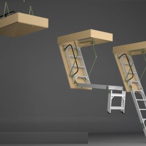 escalera para altillo de aluminio