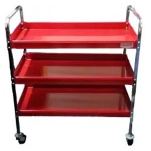 mesa rodante de tres bandejas