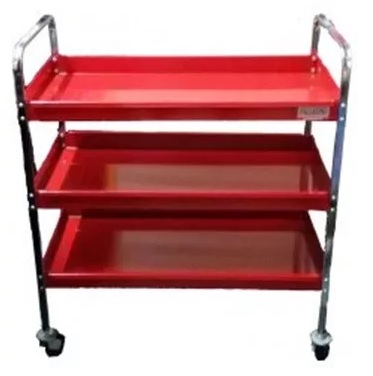 mesa rodante de tres bandejas