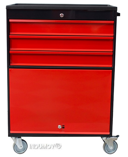 mesa porta herramientas tres cajones y puerta