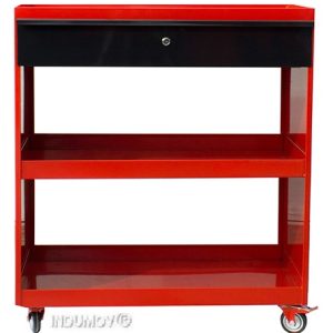 mesa rodante de dos bandejas y cajon cerradura