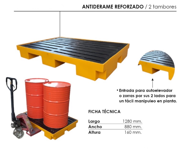 Bateas Antiderrames Para 2 Tambores