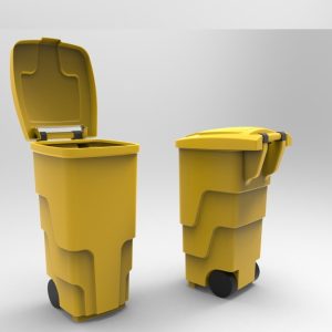 Contenedor Plástico De Residuos Industriales Para 1100Lts.